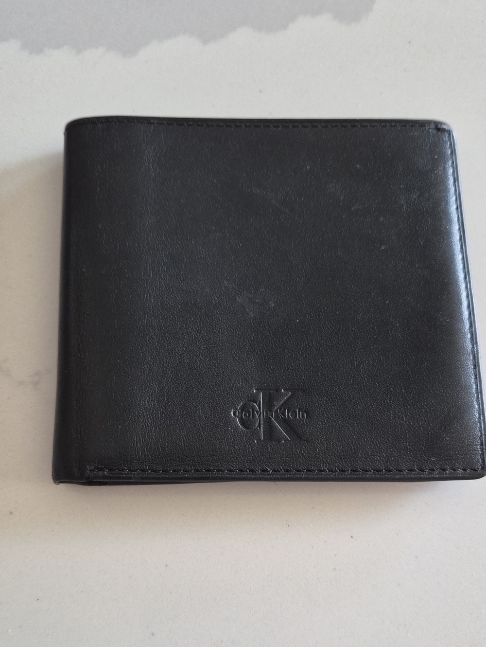 Calvin Klein Men's Black Leather Fold Wallet